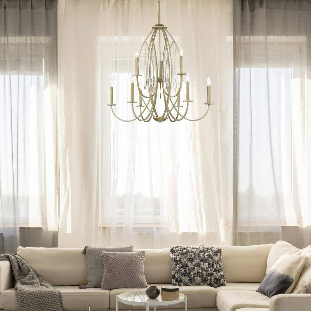 Hutton Sterling Gold 9-Light Chandelier