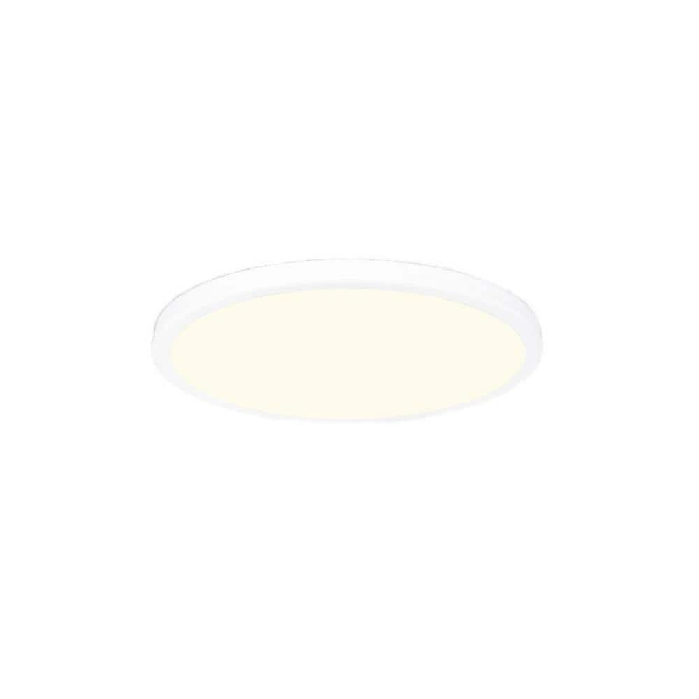 Geos 15" Super Slim White LED Flush Mount for Indoor/Outdoor