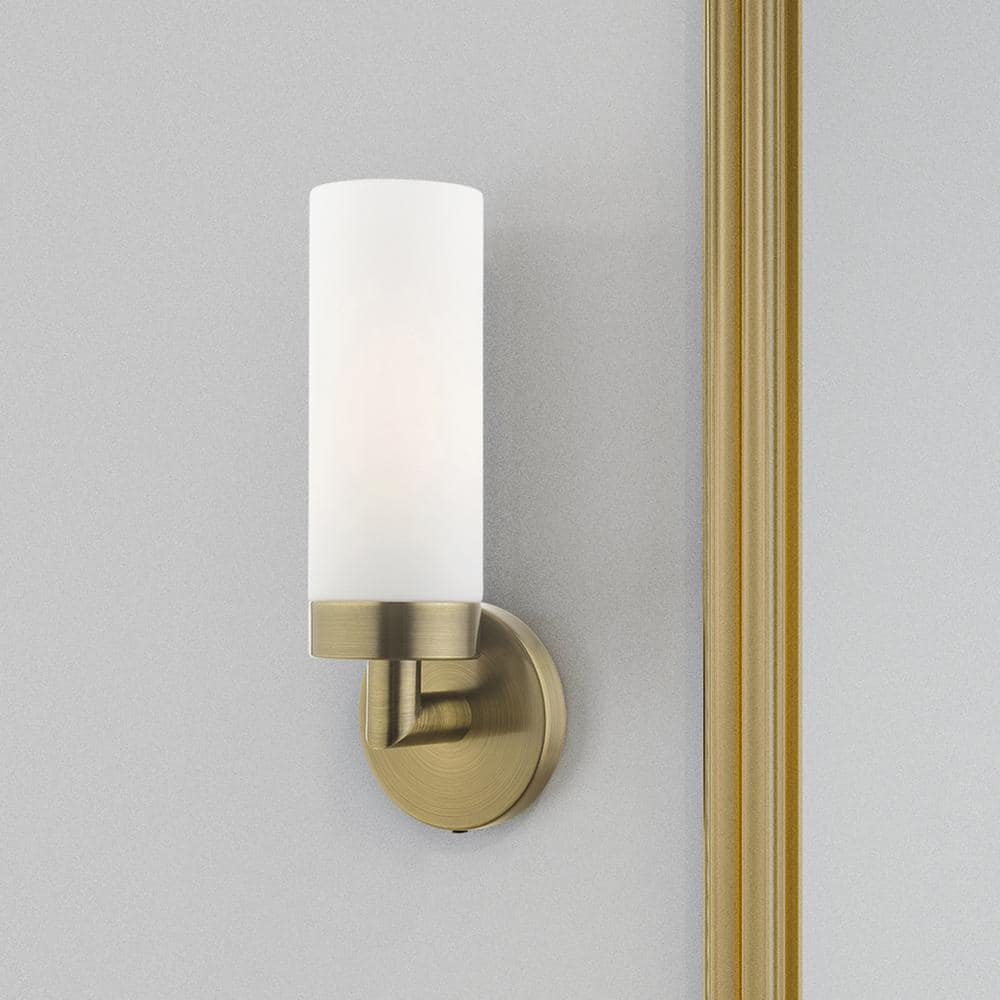 Livex Lighting Aero 1 - Light Sconce in  Antique Brass