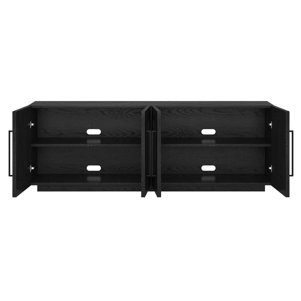 Evelyn&Zoe Merrimac Soporte Rectangular para Televisores de hasta 75", Grano Negro