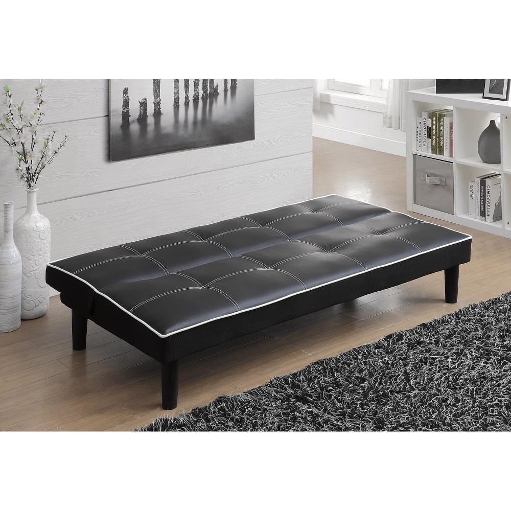Contemporary Sofa Bed, Black