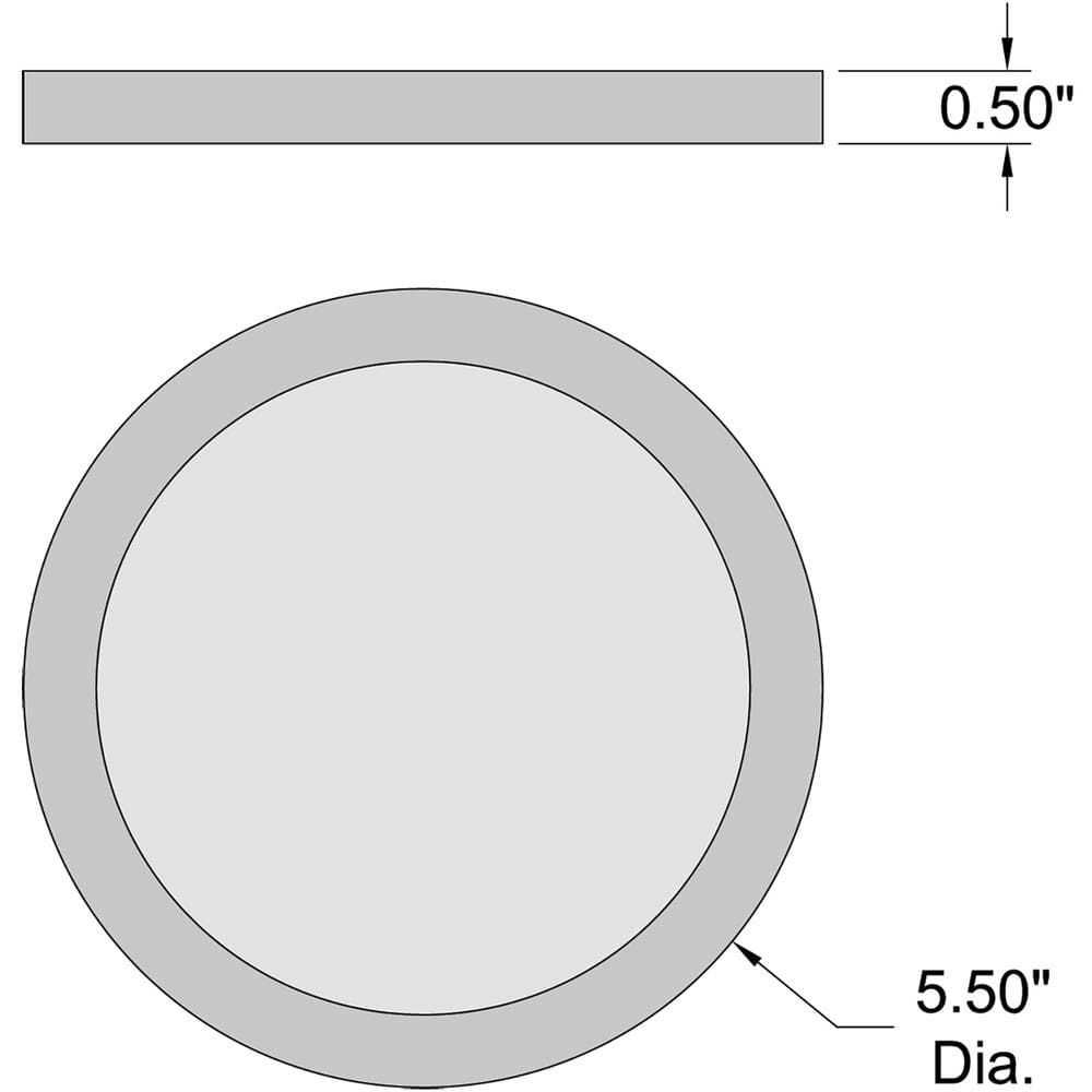 Access Lighting Disc 1 - Light Flush Mount in  Brushed Steel