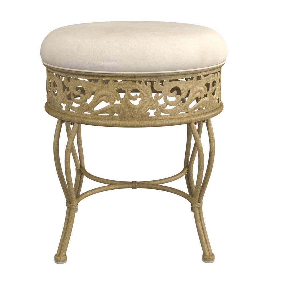 Villa III Antique Beige/Fawn Vanity Stool