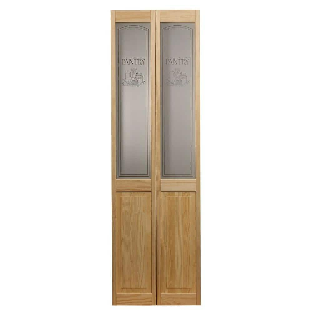LTL Home Products, Inc. AWC Pantry Glass Unfinished Pine 32-inch Bifold Door