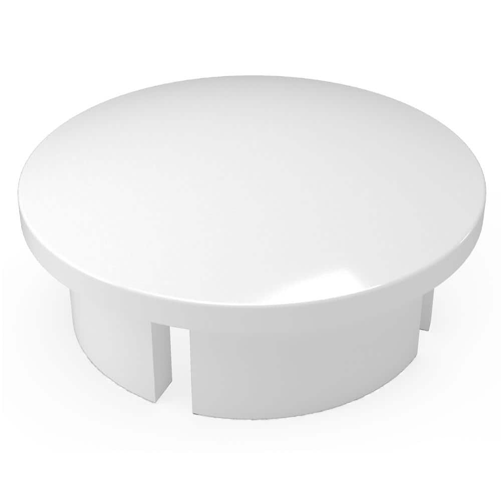 FORMUFIT F112IDC-WH-10 PVC Internal Domed End Cap, Furniture Grade, 1-1/2" Size, White (Pack of 10)