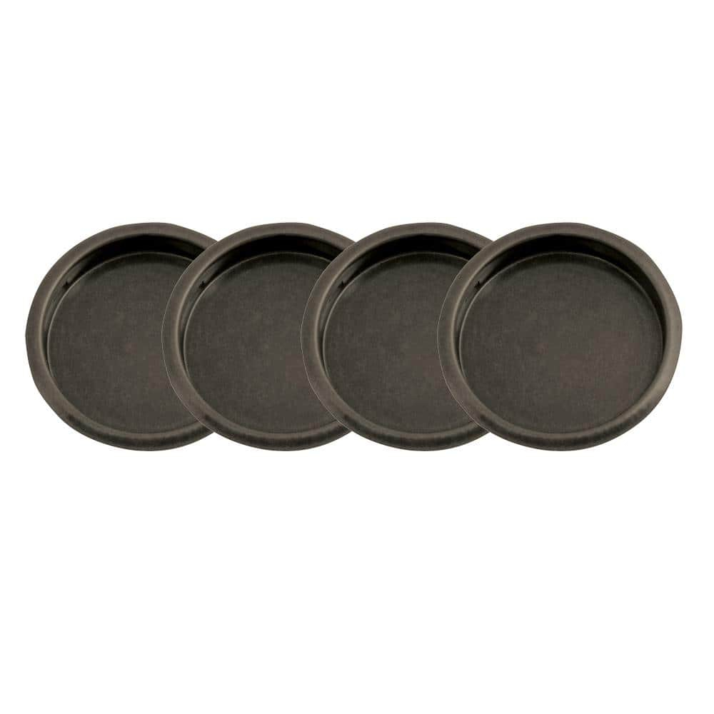 Design House 4-Pack 2.12" Sliding Closet Door Finger Pulls, Oil Rubbed Bronze