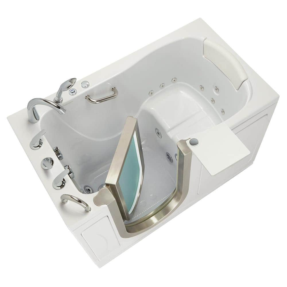 Royal 52" White Acrylic Walk-In Whirlpool Bathtub with Heated Seat