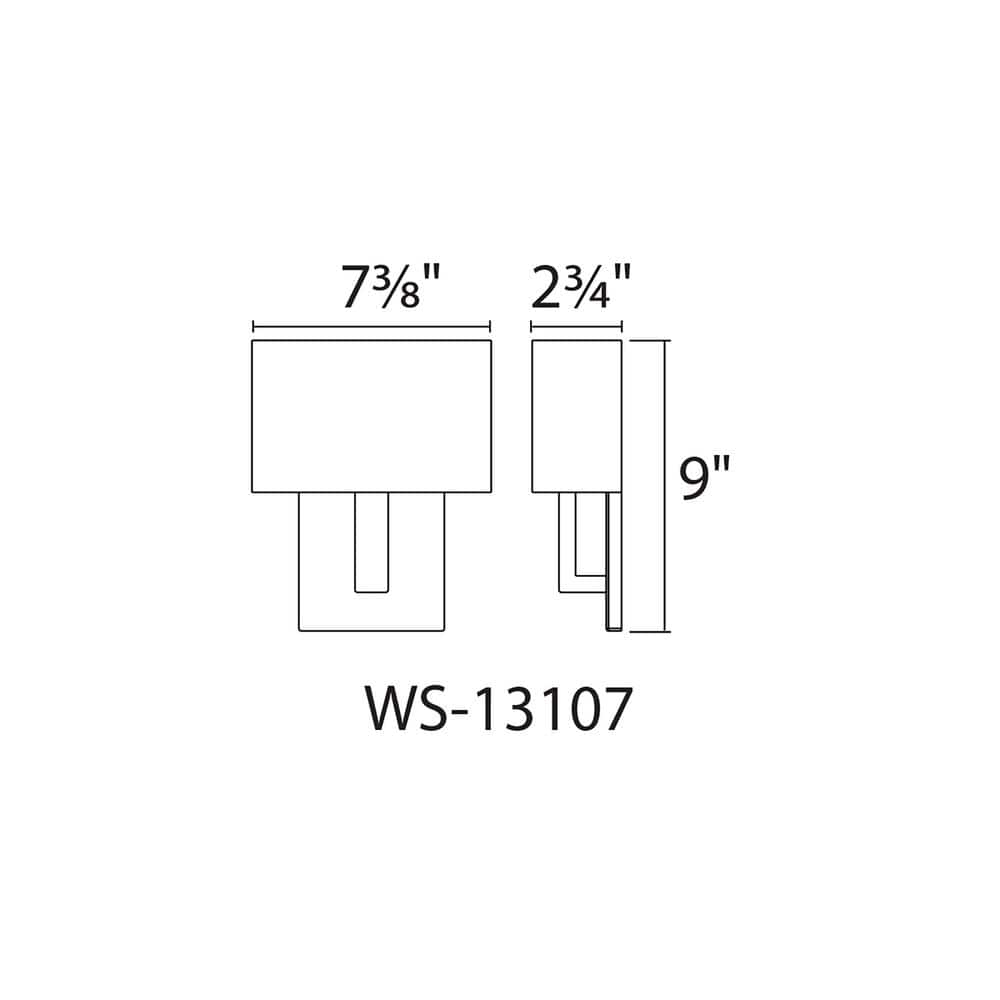 Manhattan 7" Bronze LED Wall Sconce with White Fabric Shade