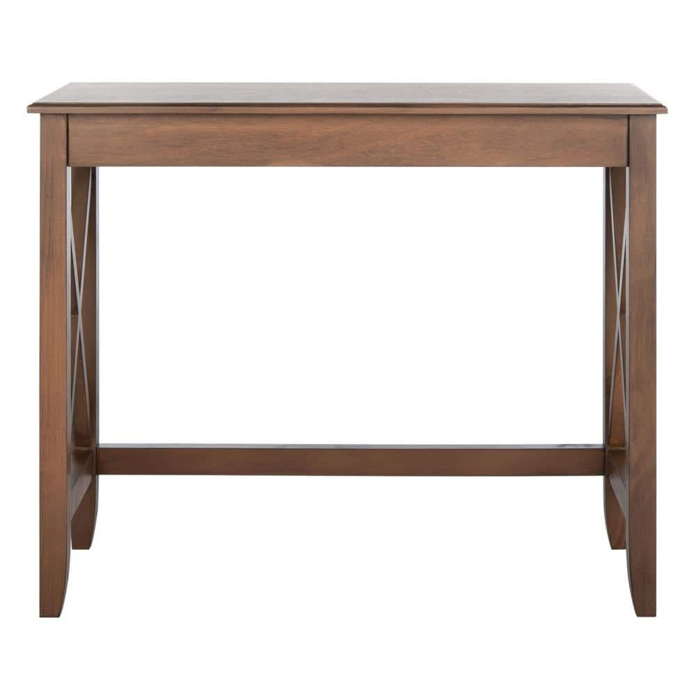 SAFAVIEH Kaytee Solid Retro X Side Writing Desk, Brown
