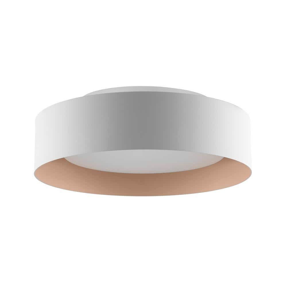 Bromi Design B4106 Lynch 3 Light 16" Wide Flush Mount Drum Ceiling Fixture - White