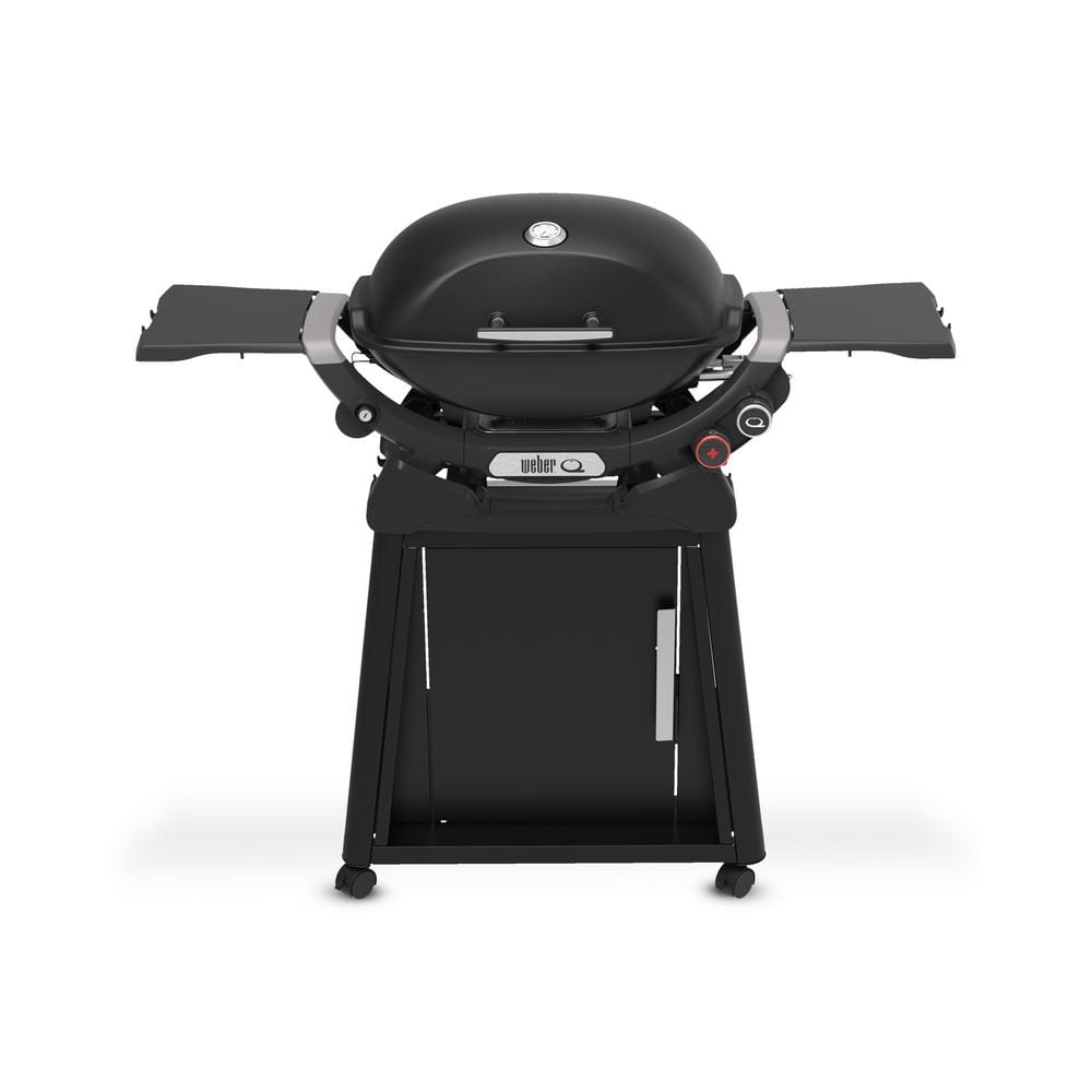 Weber Q2800N+ Gas Grill (Liquid Propane) With Stand Bundle, Black