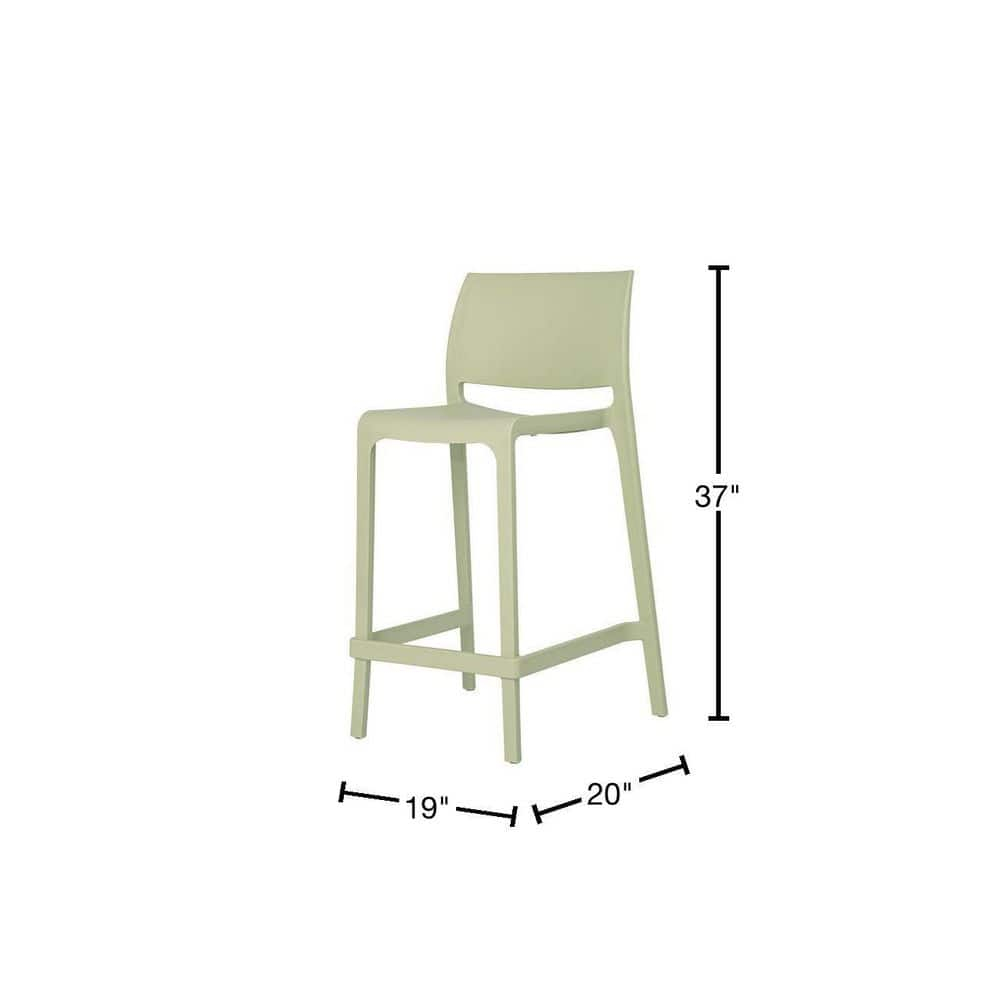 Lagoon Sensilla Resin Stackable Counter Stool Set of 2