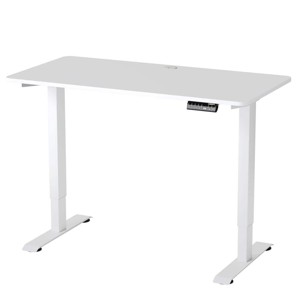 Costway Electric Adjustable Standing Desk Stand up Workstation w/Control White