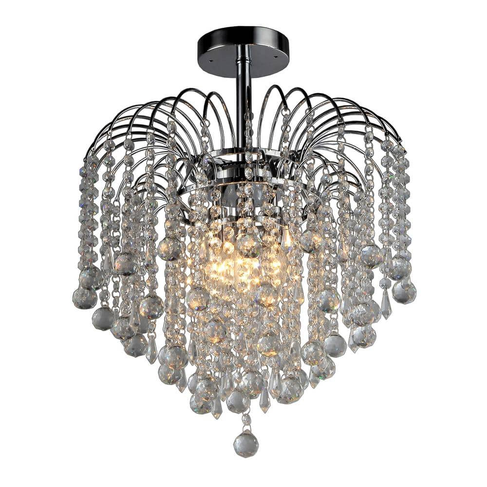 Warehouse of Tiffany Mary 4-light Chrome Crystal Chandelier