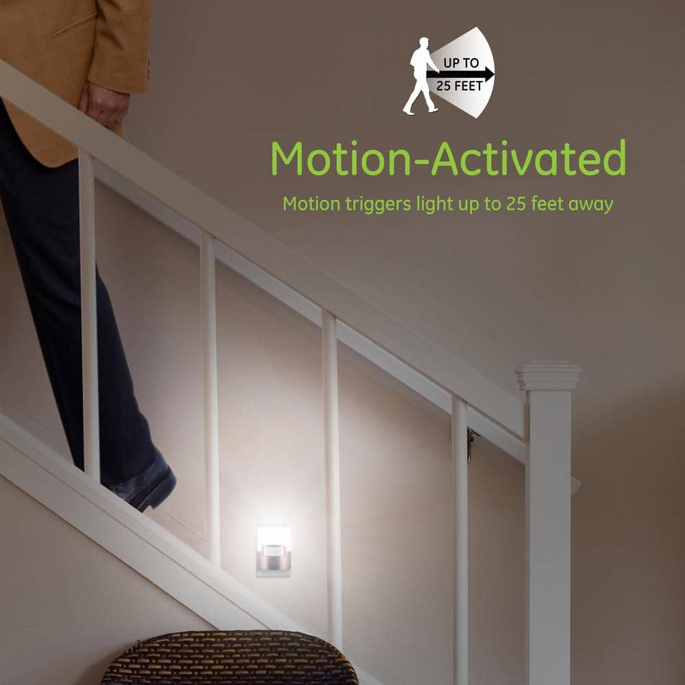 Bronze Motion-Activated LED Night Light with Soft White Glow