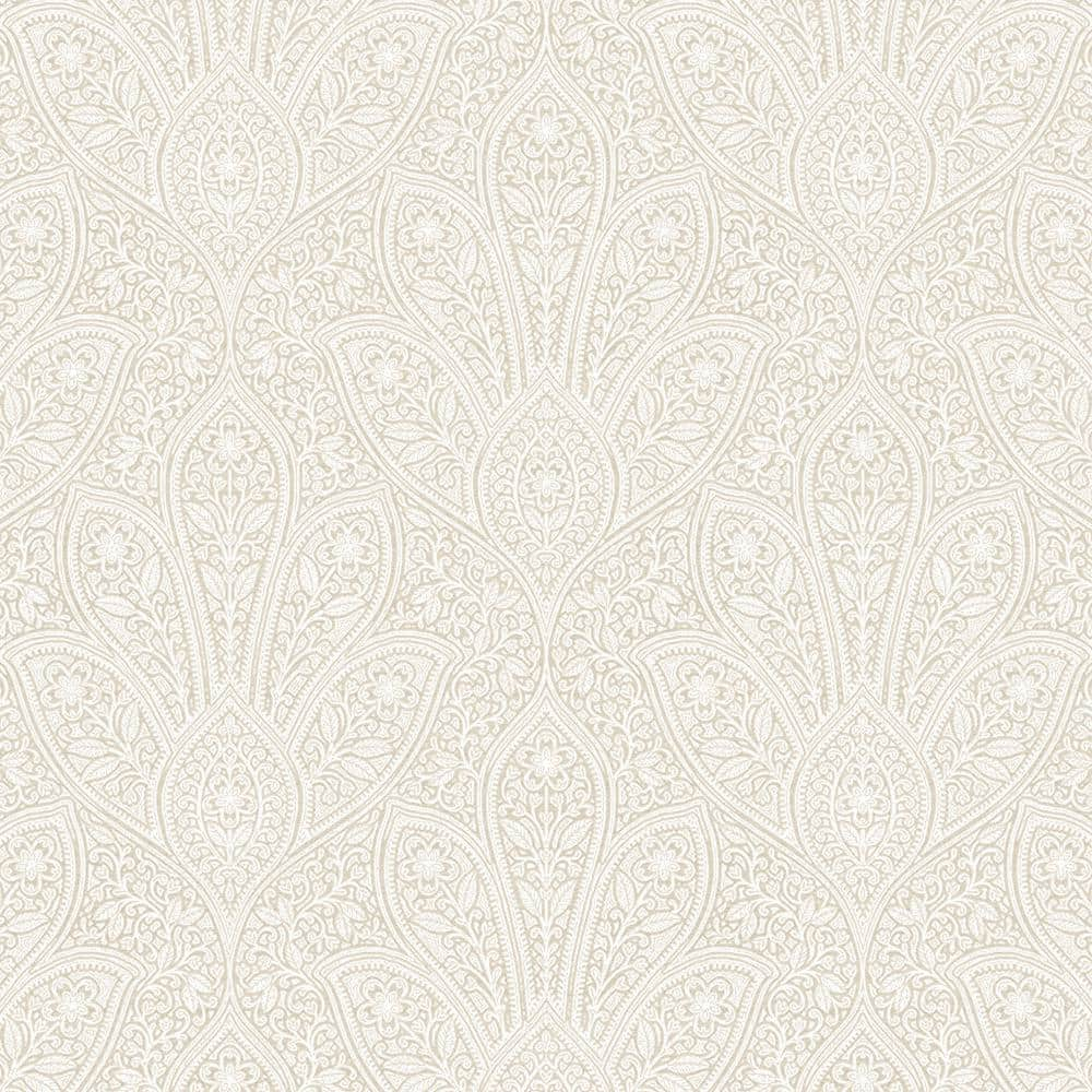 Distressed Paisley Vinyl Roll Wallpaper (Covers 55 sq. ft.)