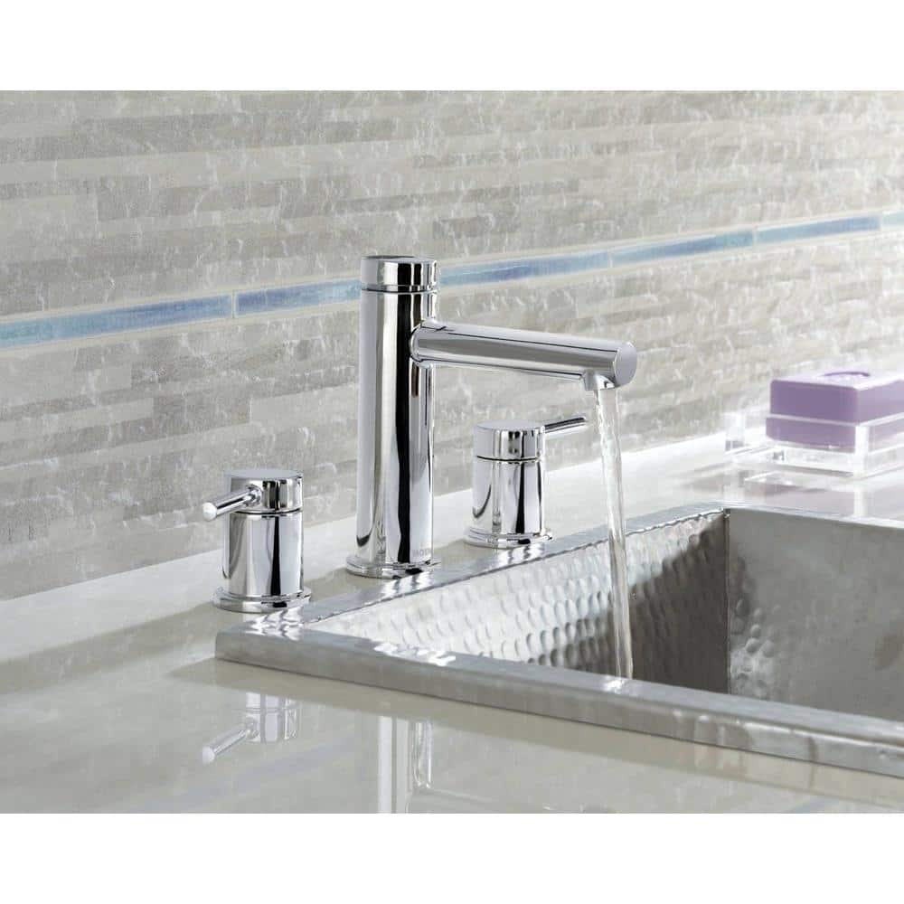 High Arc Widespread Bathroom Faucet with Drain Assembly