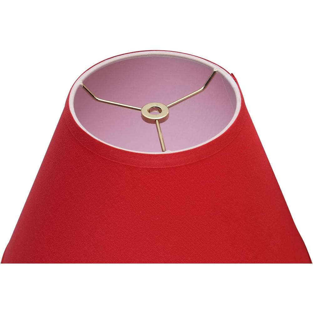 Aspen Creative 32639 Transitional Empire Shape Spider Construction Lamp Shade, Red, 6" Top x 12" Bottom x 9" Slant Height