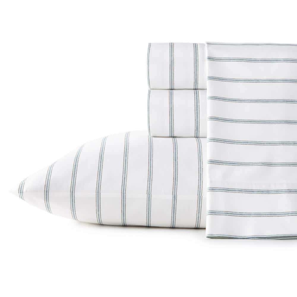 Stone Cottage Trenton Stripe Grey Queen Sheet Set