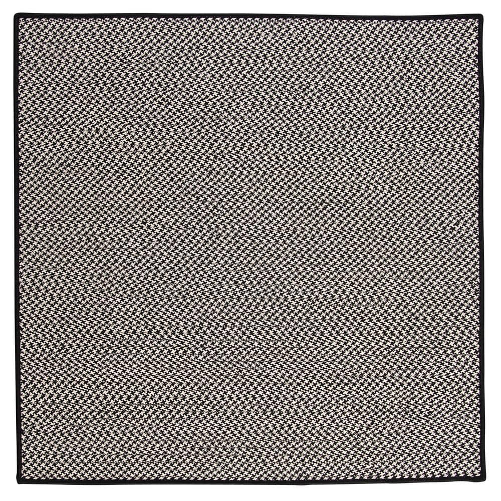 Colonial Mills Outdoor Houndstooth Tweed - Black 4' square