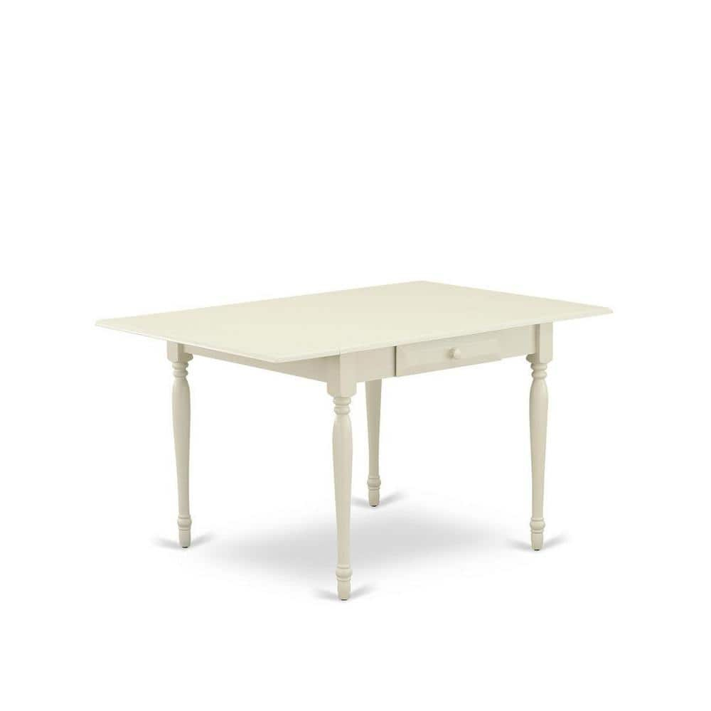 East West Furniture 5 Piece Dining Table Set Consists of a Rectangle Solid Wood Table with Dropleaf