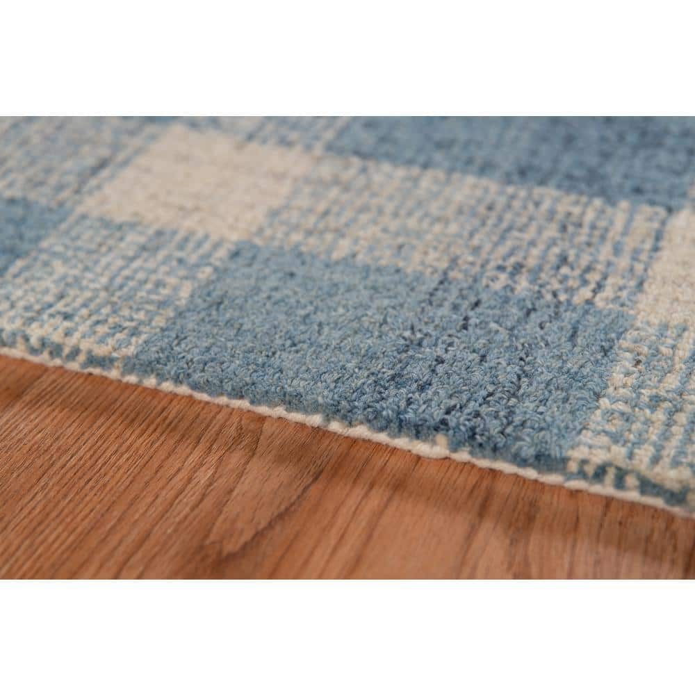Tartan 2 x 3 Blue Plaid Pattern Area Rug for High Traffic Living Room Dining Room Bedroom