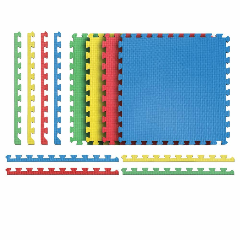 Norsk 24-in W x 24-in L x 0.47-in T Interlocking Foam Gym Floor Tile ( 16-sq ft ) 4 -Pack