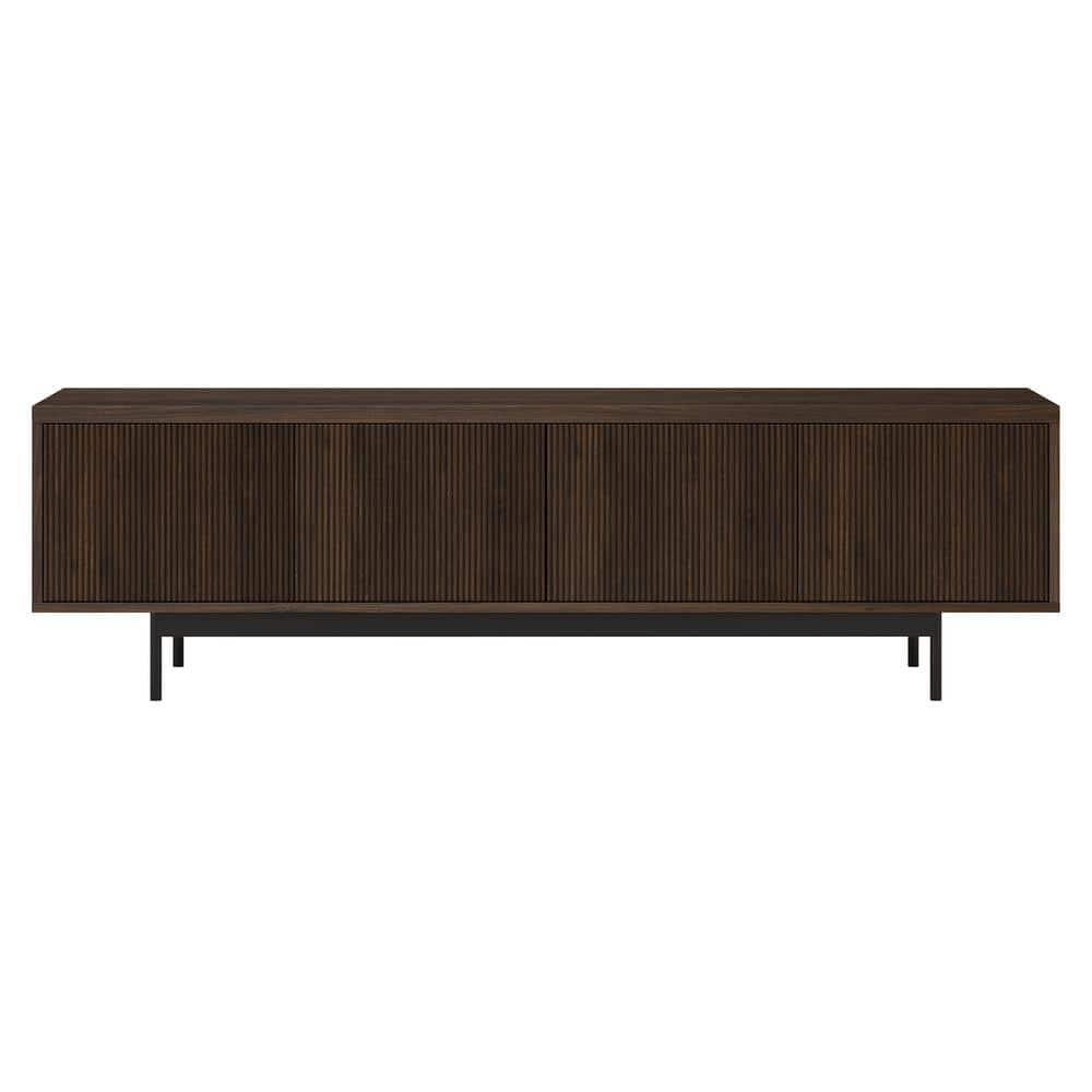 Evelyn&Zoe Whitman Rectangular TV Stand for TV's up to 75", Alder Brown