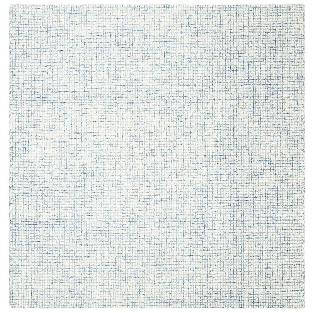SAFAVIEH Abstract Dalia Geometric Area Rug, Ivory/Blue, 10' x 10' Square