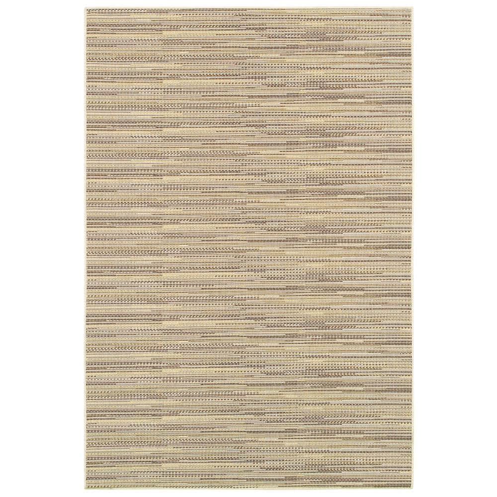 Couristan Monaco Larvotto Indoor / Outdoor Area Rug, Sand-Multi, 3'9" x 5'5"