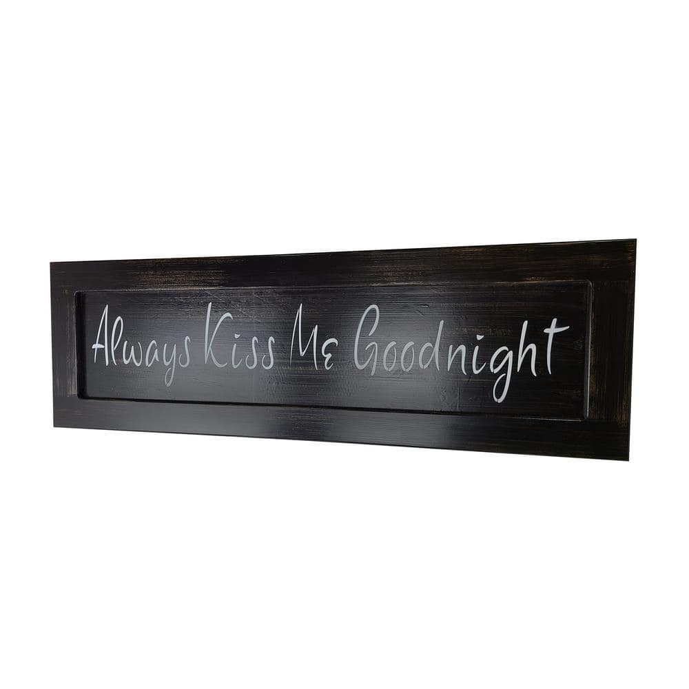 American Furniture Classics Model KISSMEOTBB Always Kiss Me Goodnight Over the Bed Wall Décor with Hidden, Locking Gun Compartment