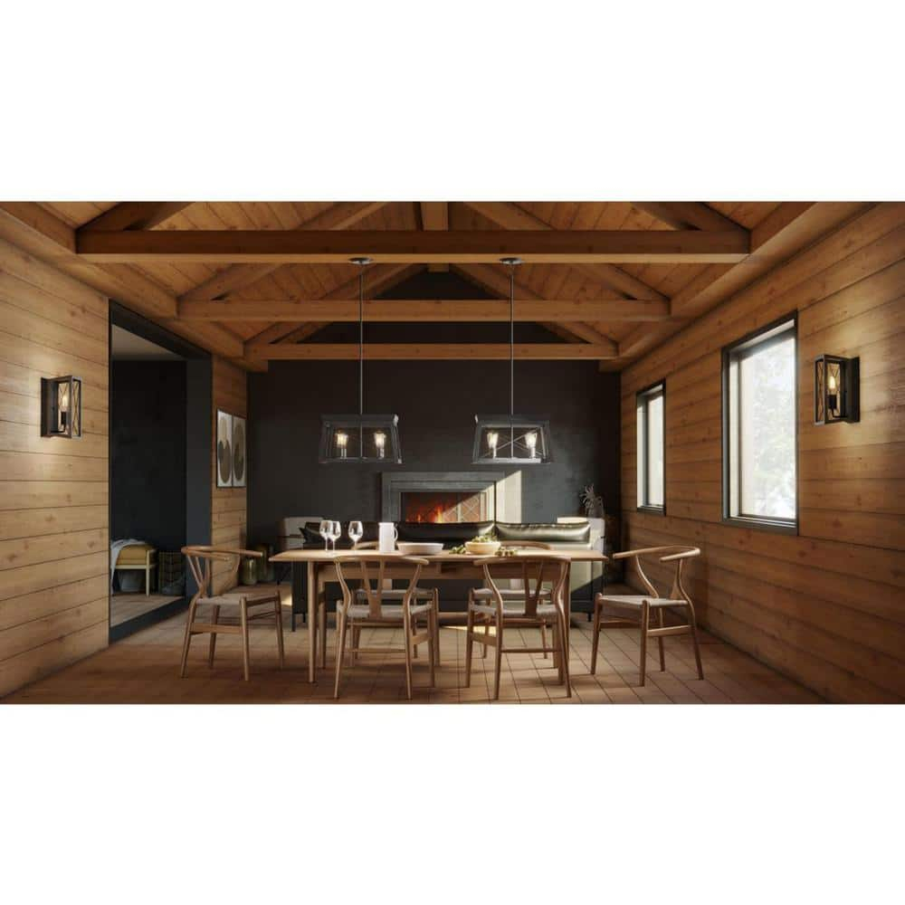 Briarwood Collection One-Light Cerused Black Oak/Black Farmhouse Wall Sconce Light