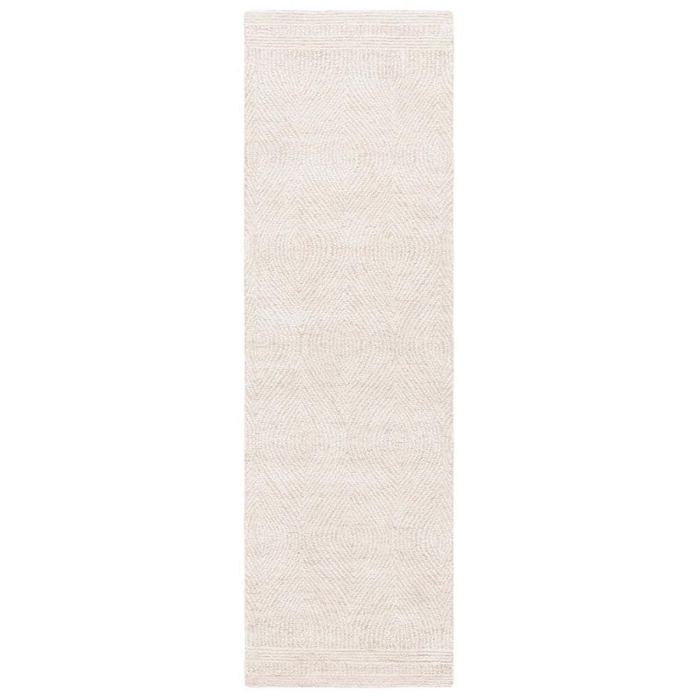 SAFAVIEH Abstract Caelestinus Ogee Wool Runner Rug, Ivory/Beige, 2'3" x 8'
