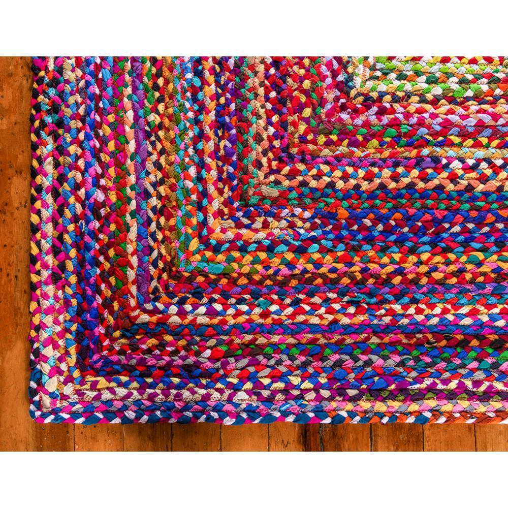 Handmade Colorful Braided Chindi Rectangular Rug 3x5