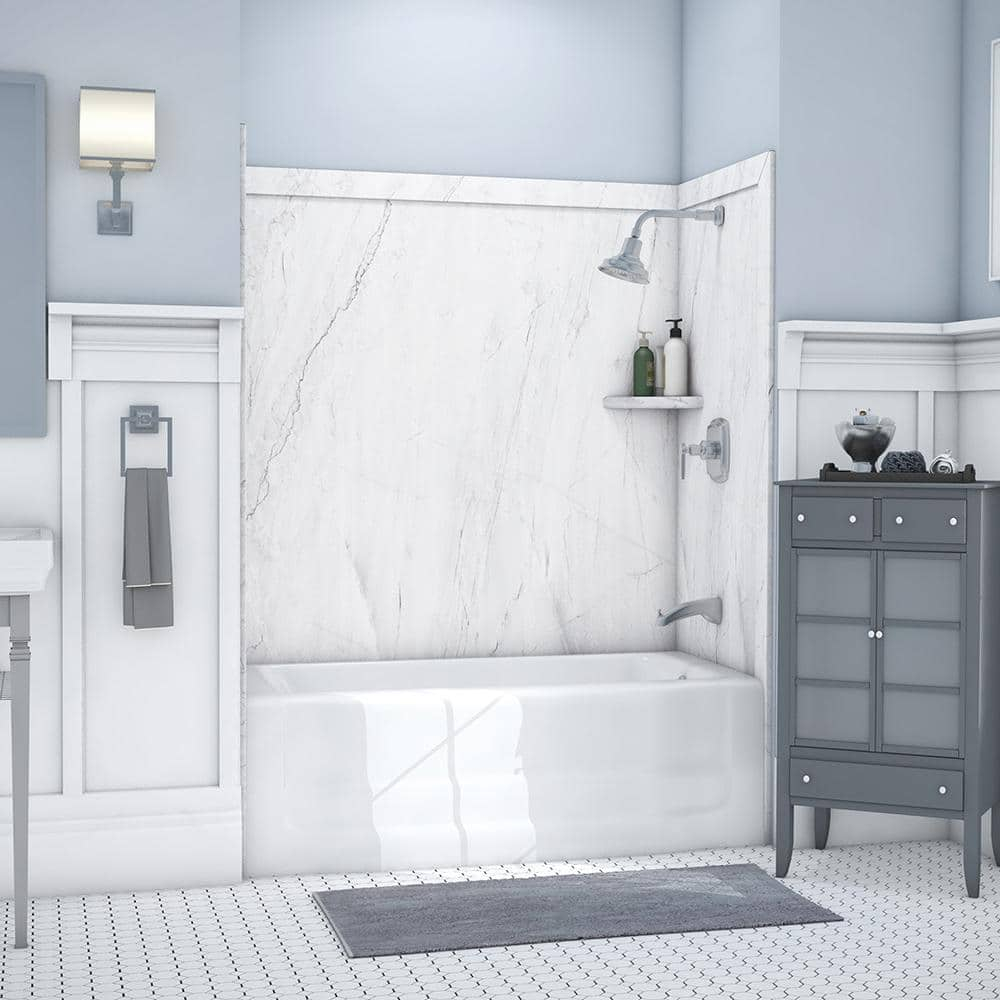 FlexStone Elite 60"W x 32"D x 60"H Alcove Bathtub Surround