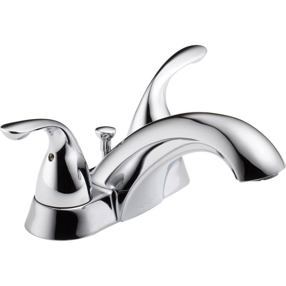 Classic Centerset Bathroom Faucet with Drain Assembly and Diamond Seal Technology