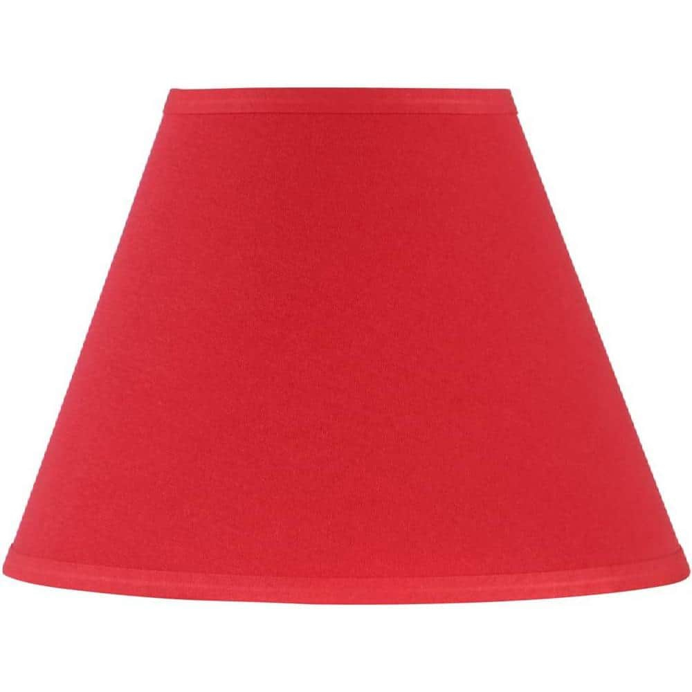 Aspen Creative 32639 Transitional Empire Shape Spider Construction Lamp Shade, Red, 6" Top x 12" Bottom x 9" Slant Height
