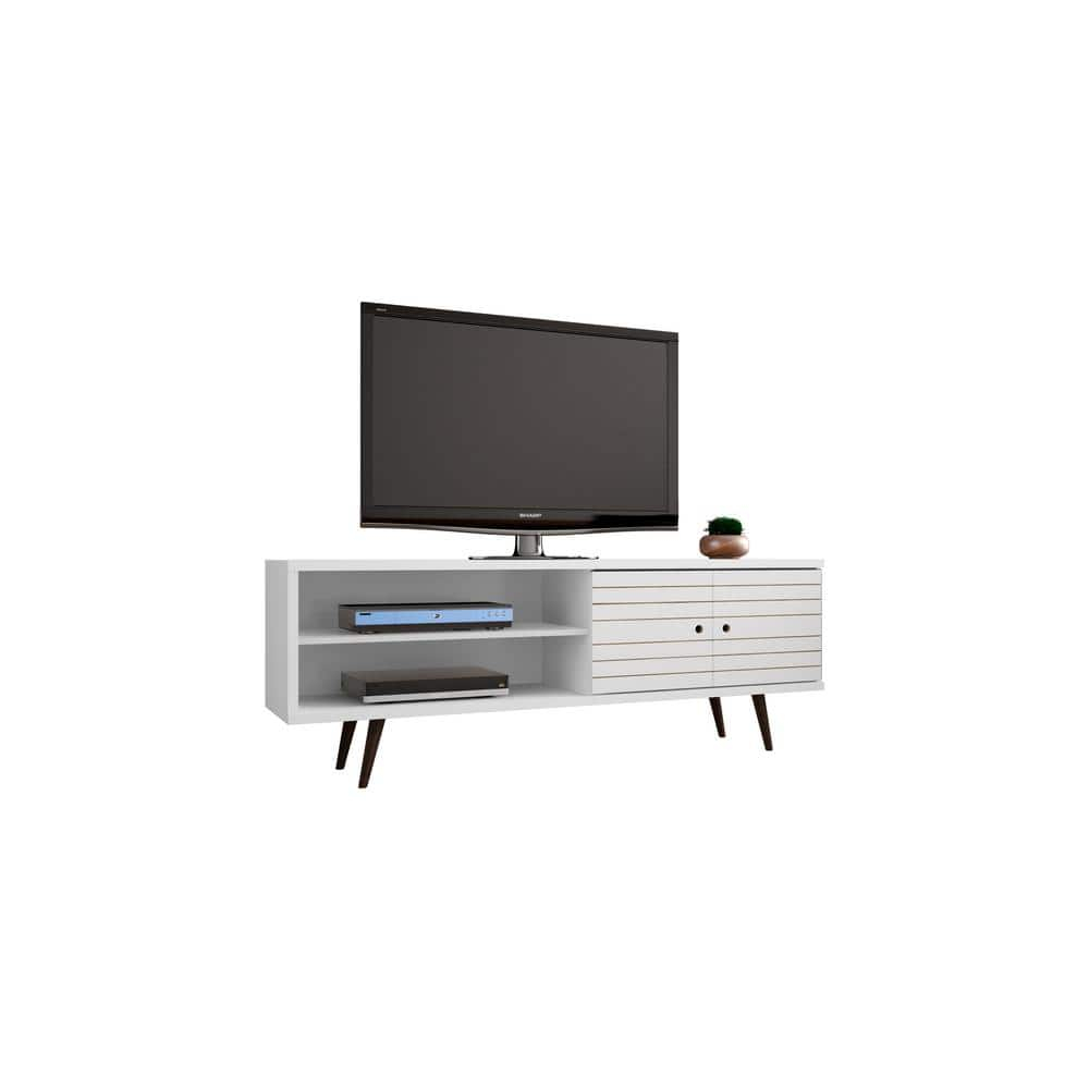 Manhattan Comfort Liberty 62.99 Inch Mid Century Modern Wood TV Stand with Legs