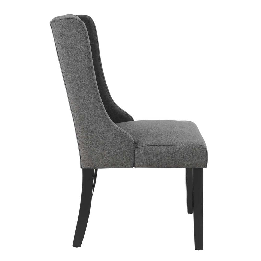 Modway Renew Parsons Fabric Dining Side Chairs - Set of 2 in Gray