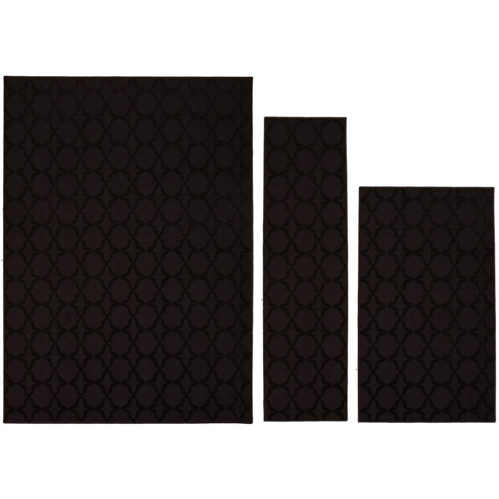Garland Rug Sparta Indoor Rug Set, 3 Piece Set (2'x5',3'x4', 5'x7') Mocha