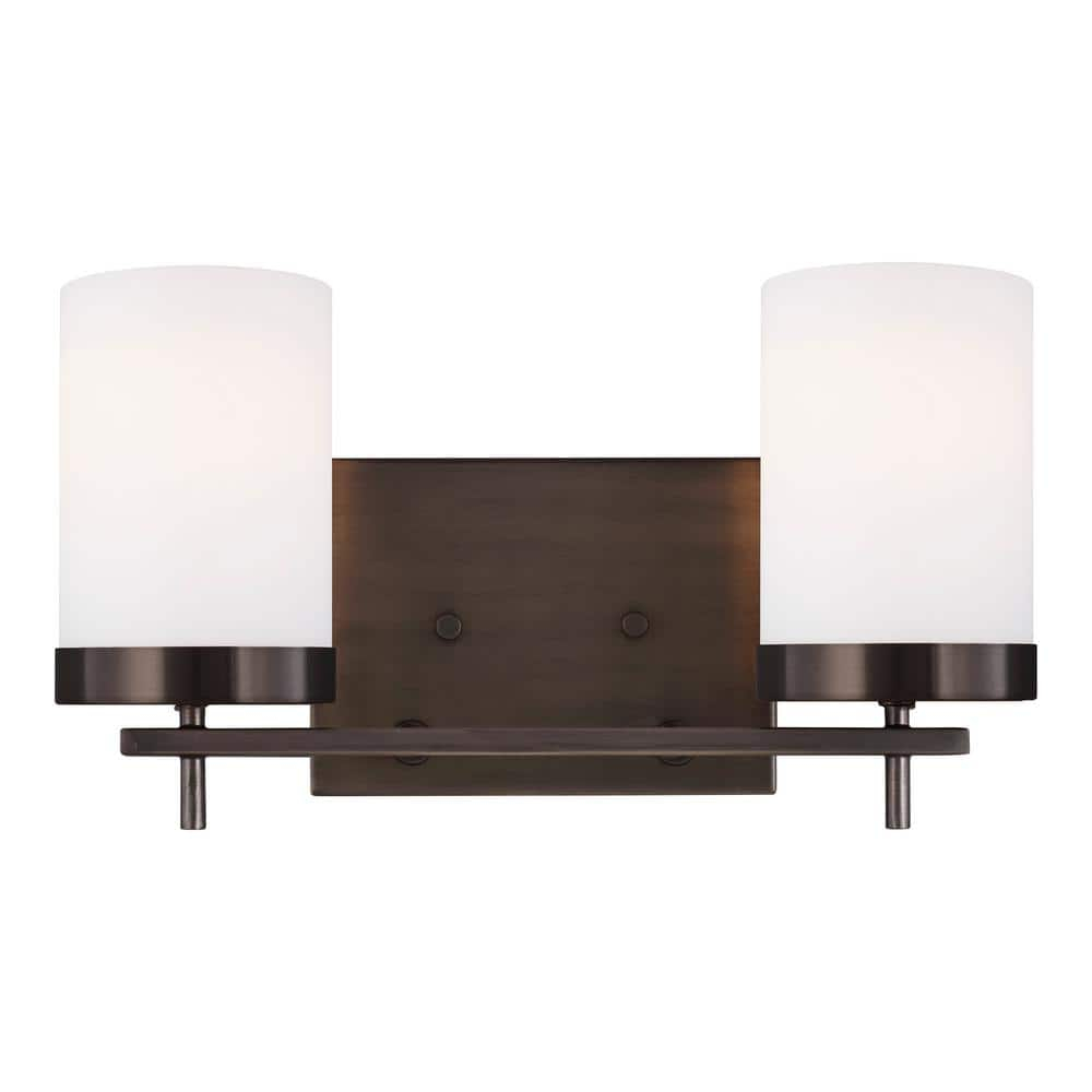 Generation Lighting Zire 14-in 2 -Light Oil-rubbed Bronze Modern/contemporary Vanity light