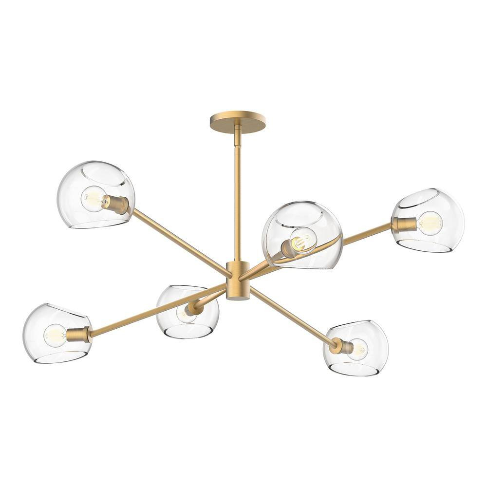 Willow 6 Light Metal Sputnik Chandelier