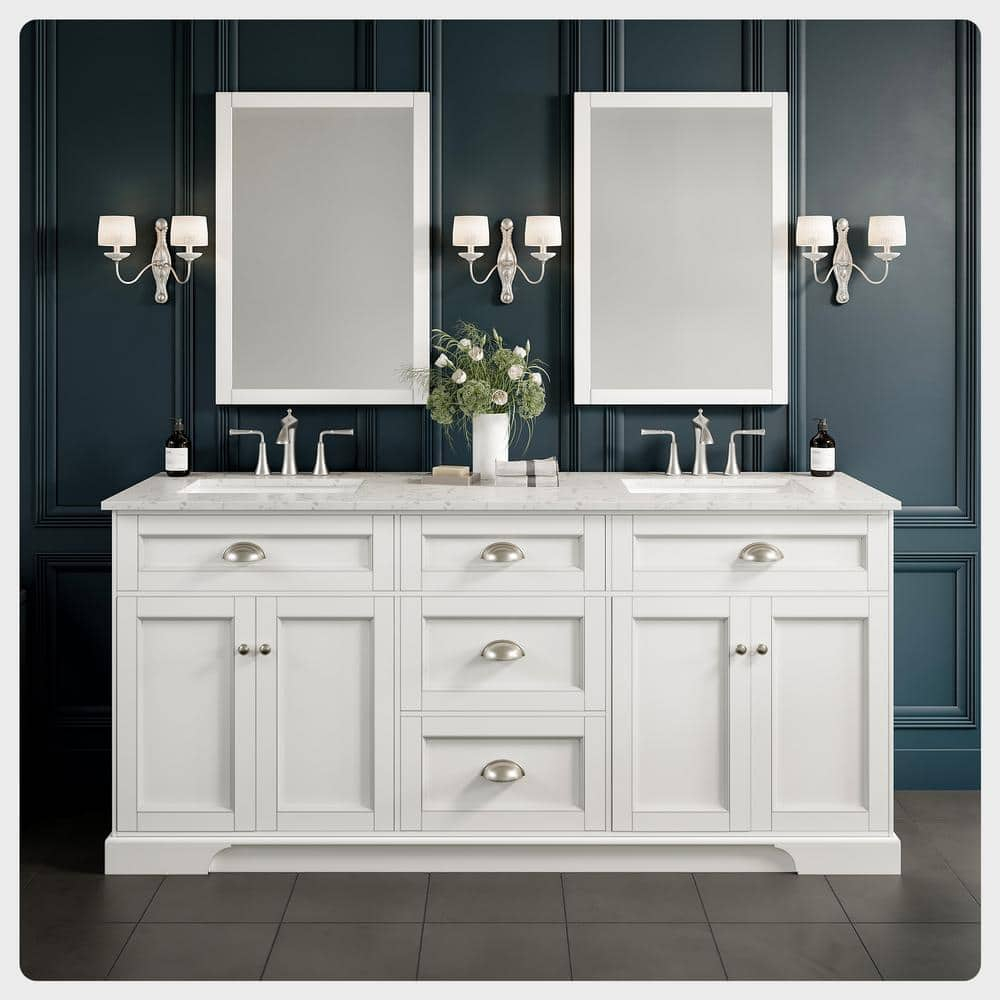 Eviva Epic Transitional White Bathroom Vanity