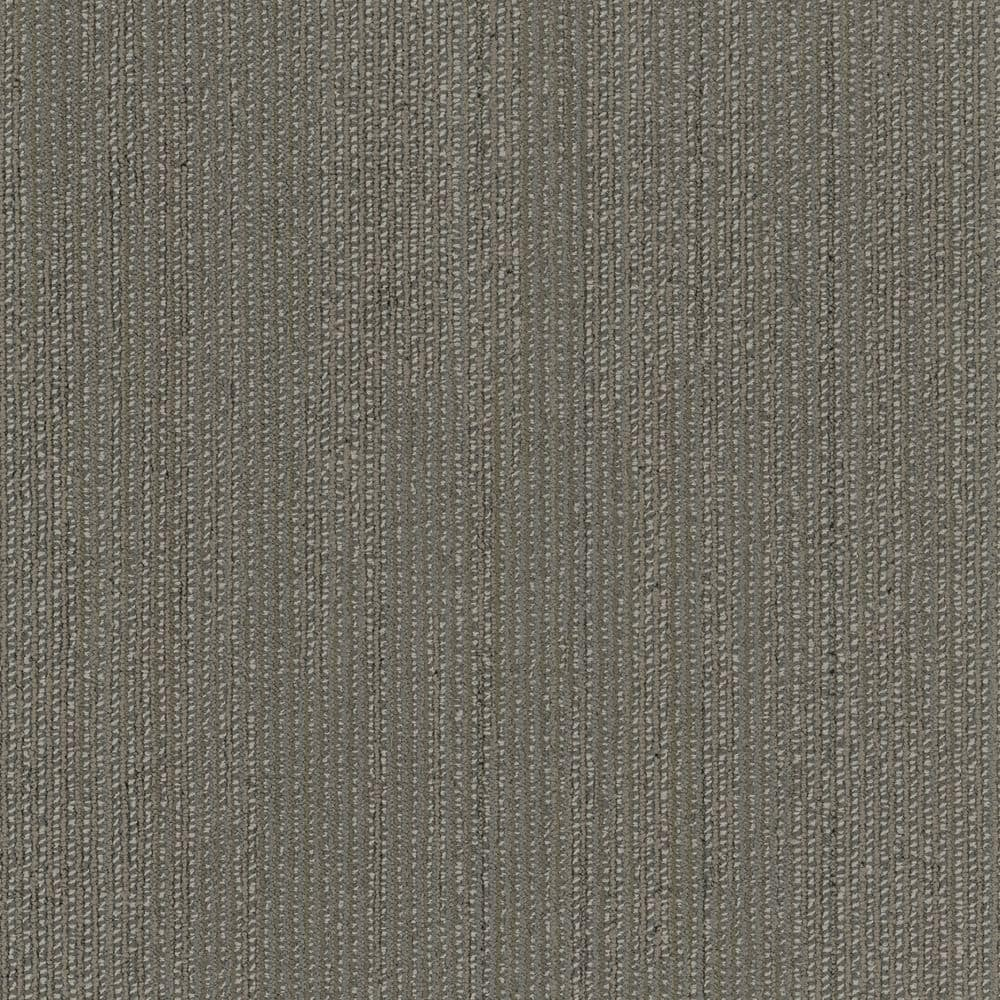 Elite 24" x 24" Gray Nylon Carpet Tile with Low Pile