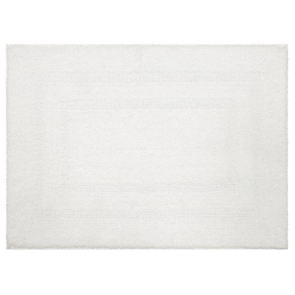 Mohawk Cotton Bath Mat Soft Absorbent Quick Dry Machine Washable Bathroom Mat, White, 17" x 24"