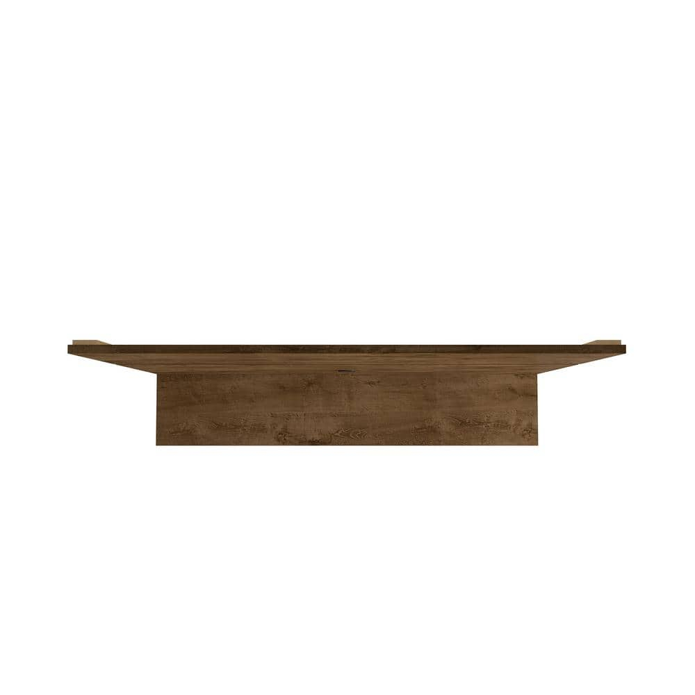 Manhattan Comfort Vernon Floating Wood Entertainment Center in Brown