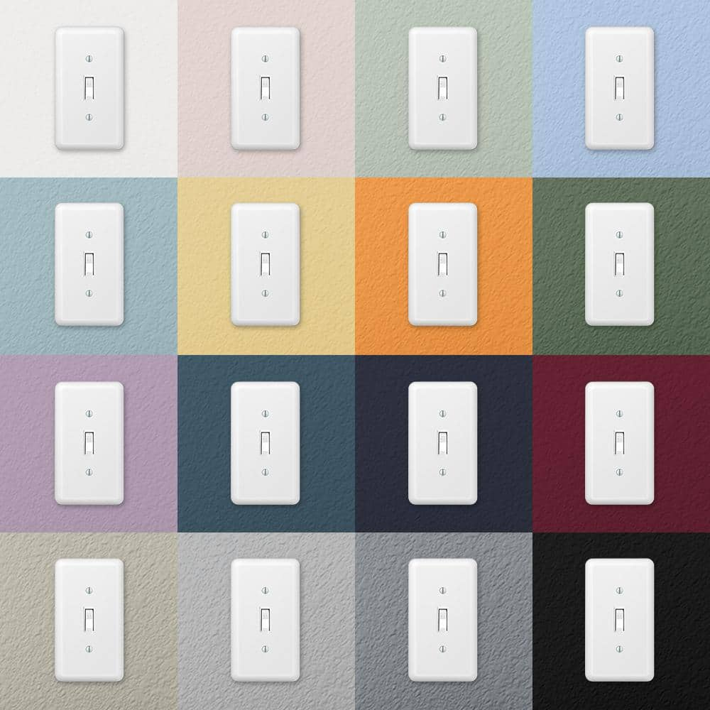 Amerelle 935TTRW Devon Wallplate, 2 Toggle / 1 Rocker, Steel, White, 1-Pack