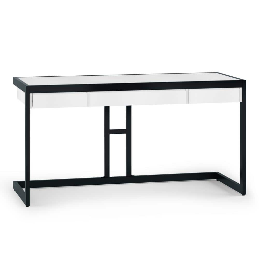 Simpli Home Erina SOLID ACACIA WOOD 60" Desk in Distressed White