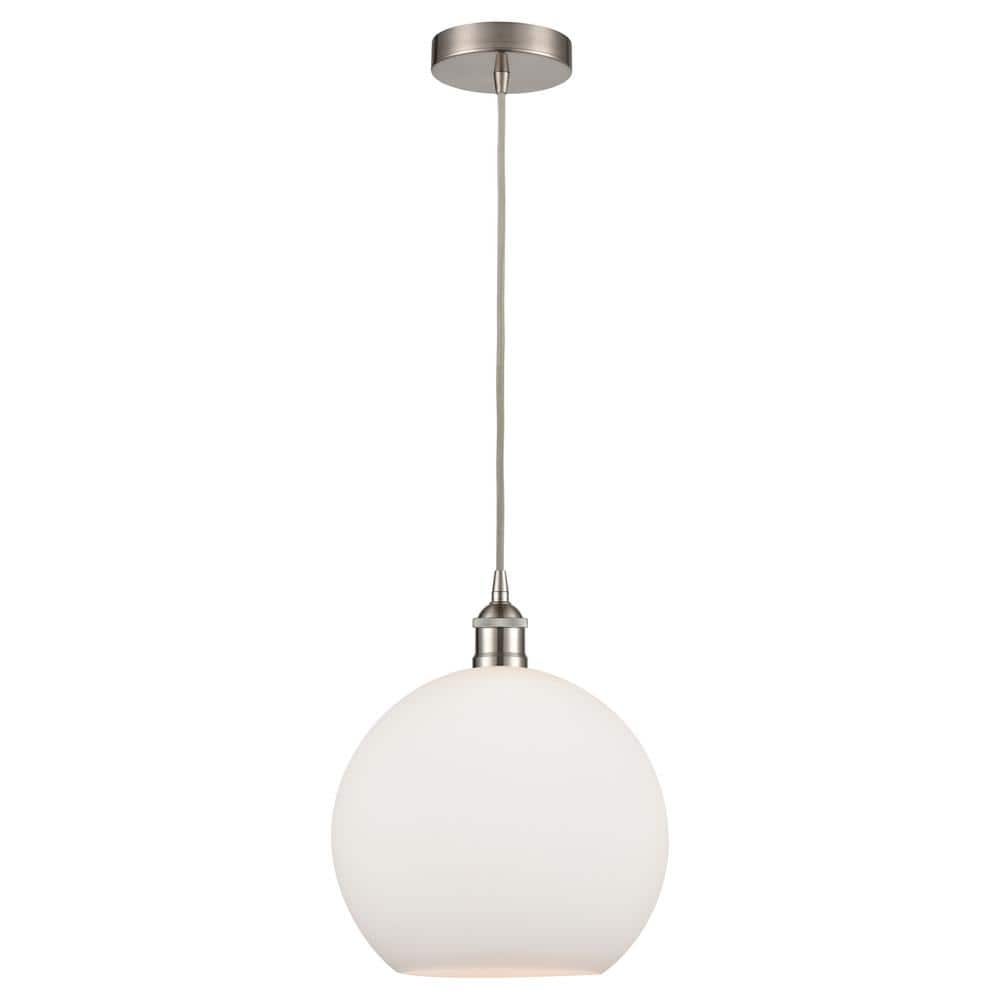 Edison Mini Globe Pendant Light in Brushed Satin Nickel