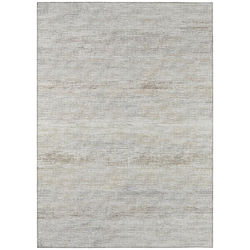 Addison Rugs Indoor/ Outdoor Marston Dynamic Transitional Striped Washable Area Rug 10' x 14' - Beige